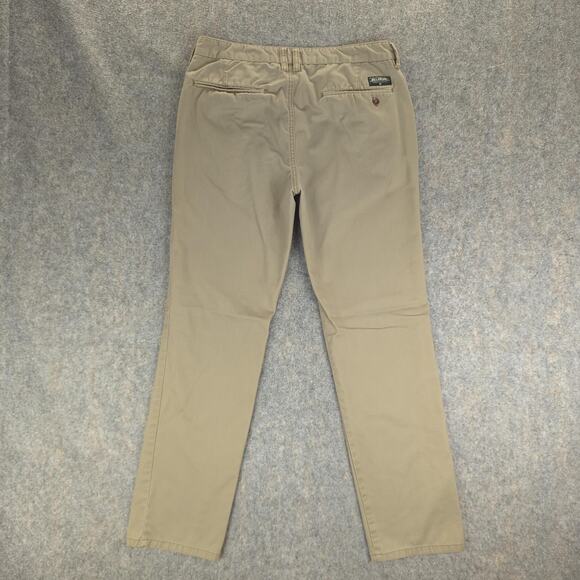 Billabong Pants Mens 33 Tan Classic Chino Straight Fit Casual Polyester Blend - Picture 2 of 10
